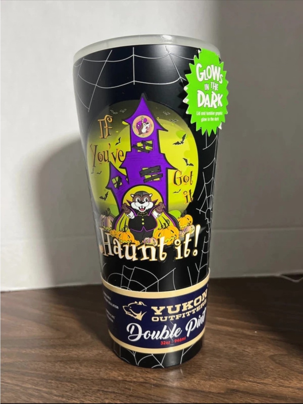 Buc-ee's -2026 Black & Purple 'Haunt It!' Glow-in-the-Dark Double Pint